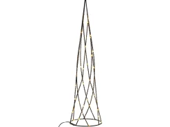 Sæt med 2 juledekorationer LED NEIDEN Juletræ 52/38 cm Sølv