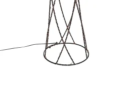 Sæt med 2 juledekorationer LED NEIDEN Juletræ 52/38 cm Sølv
