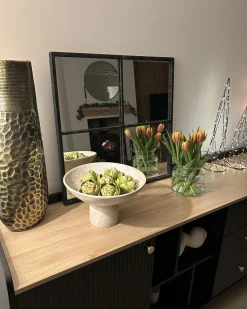 Sæt med 2 juledekorationer LED NEIDEN Juletræ 52/38 cm Sølv
