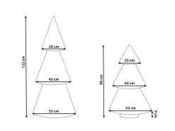 Sæt med 2 juledekorationer VEFSNA Juletræ 90/122 cm Beige