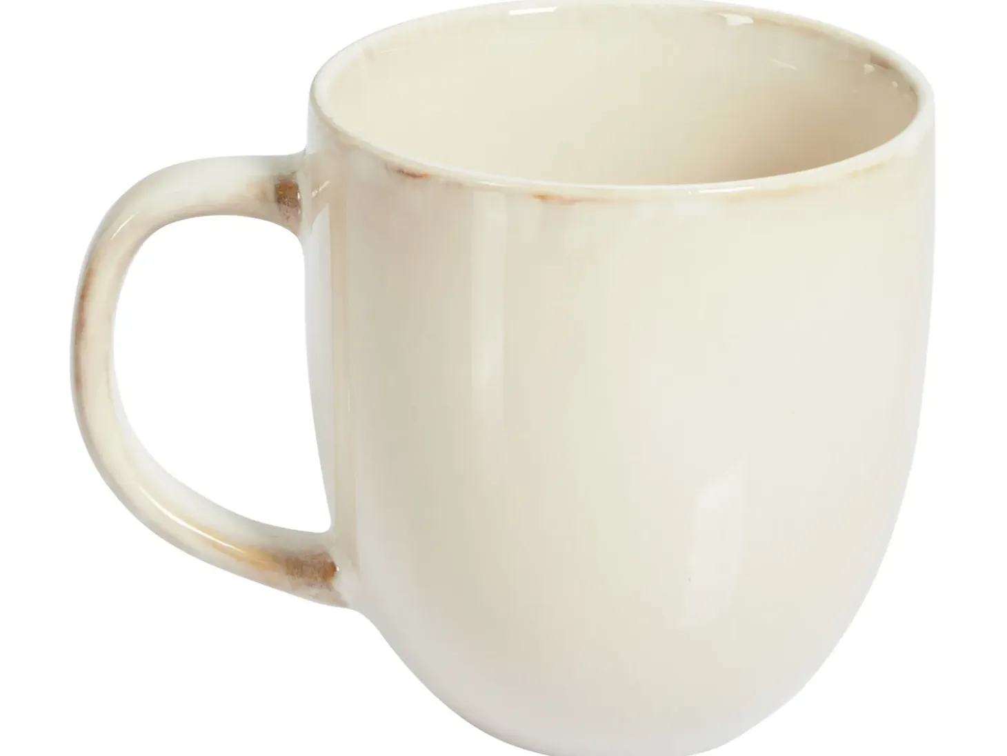 Sæt med 4 kopper GINSENG Stentøj Lys Beige