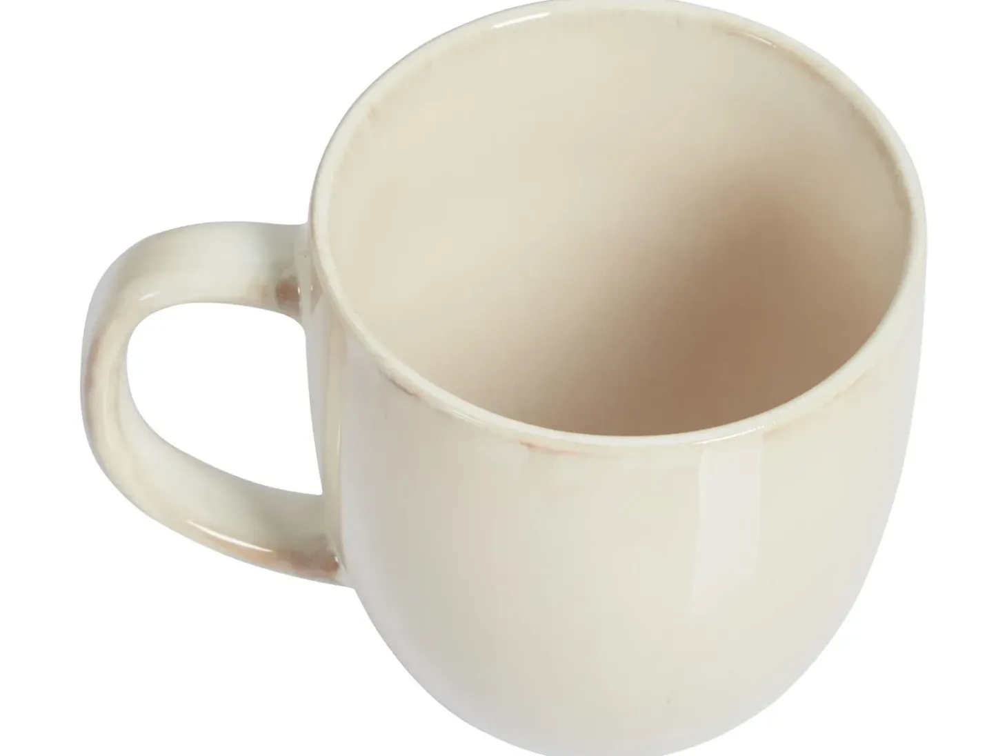 Sæt med 4 kopper GINSENG Stentøj Lys Beige