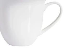 Sæt med 4 kopper med underkopper ELDERBERRY Porcelæn Hvid