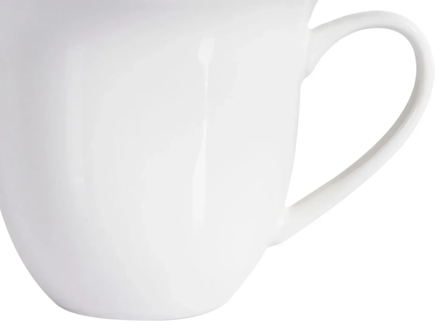 Sæt med 4 kopper med underkopper ELDERBERRY Porcelæn Hvid