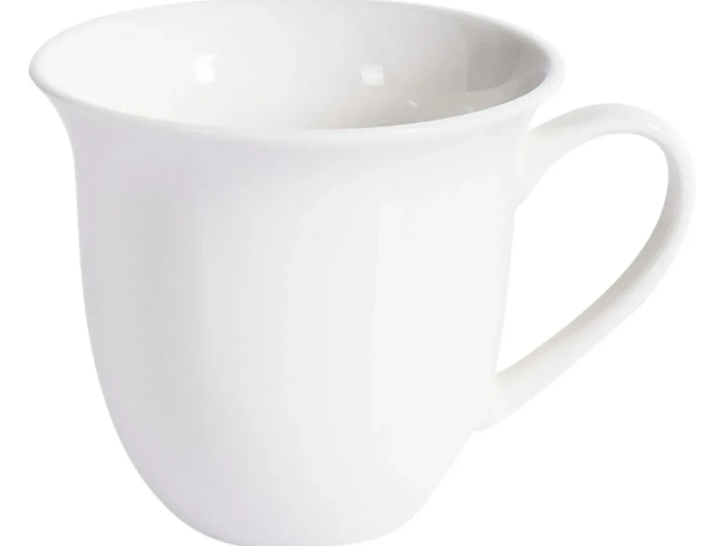 Sæt med 4 kopper med underkopper ELDERBERRY Porcelæn Hvid