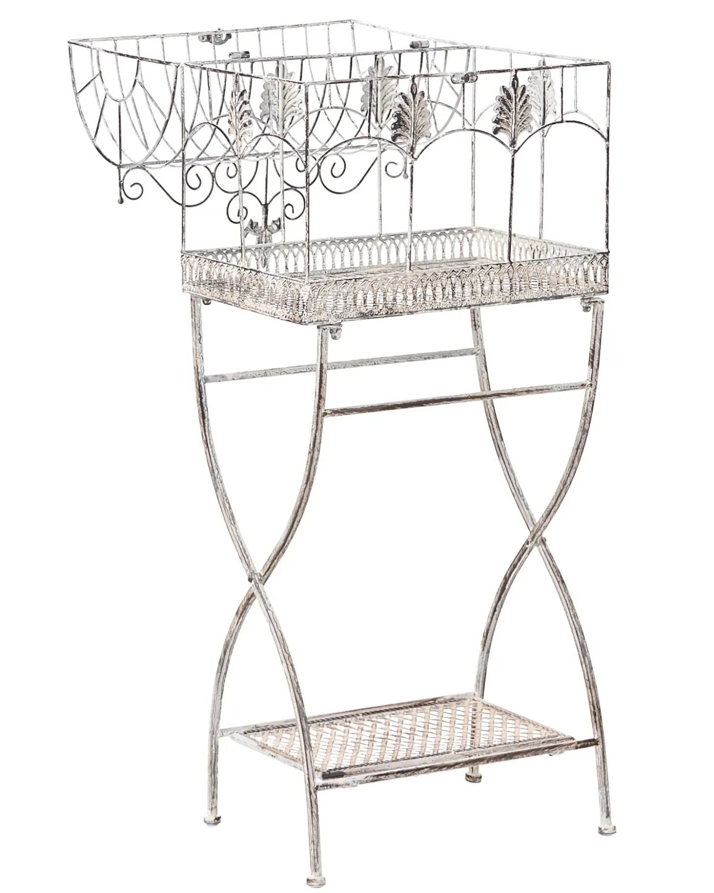 Sæt med 2 reoler SICILY Metal 122/90 cm 43/37 cm Grå
