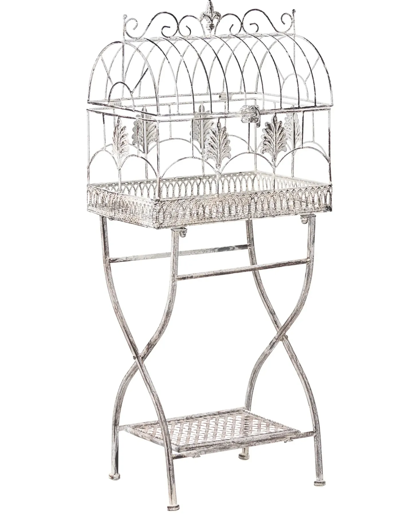 Sæt med 2 reoler SICILY Metal 122/90 cm 43/37 cm Grå