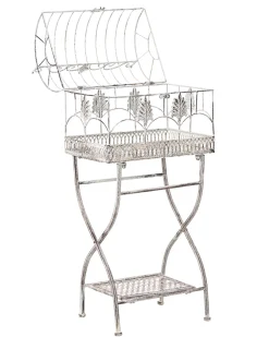 Sæt med 2 reoler SICILY Metal 122/90 cm 43/37 cm Grå