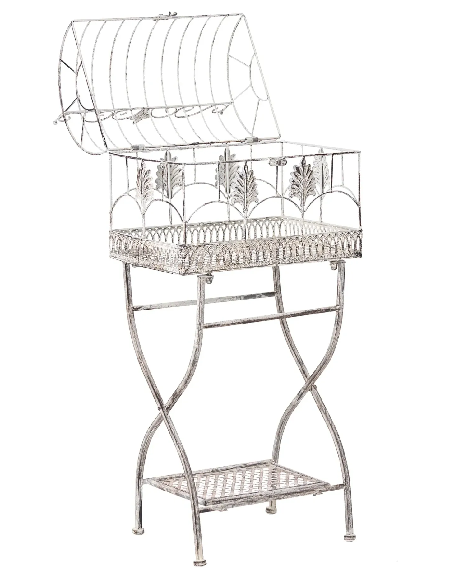 Sæt med 2 reoler SICILY Metal 122/90 cm 43/37 cm Grå