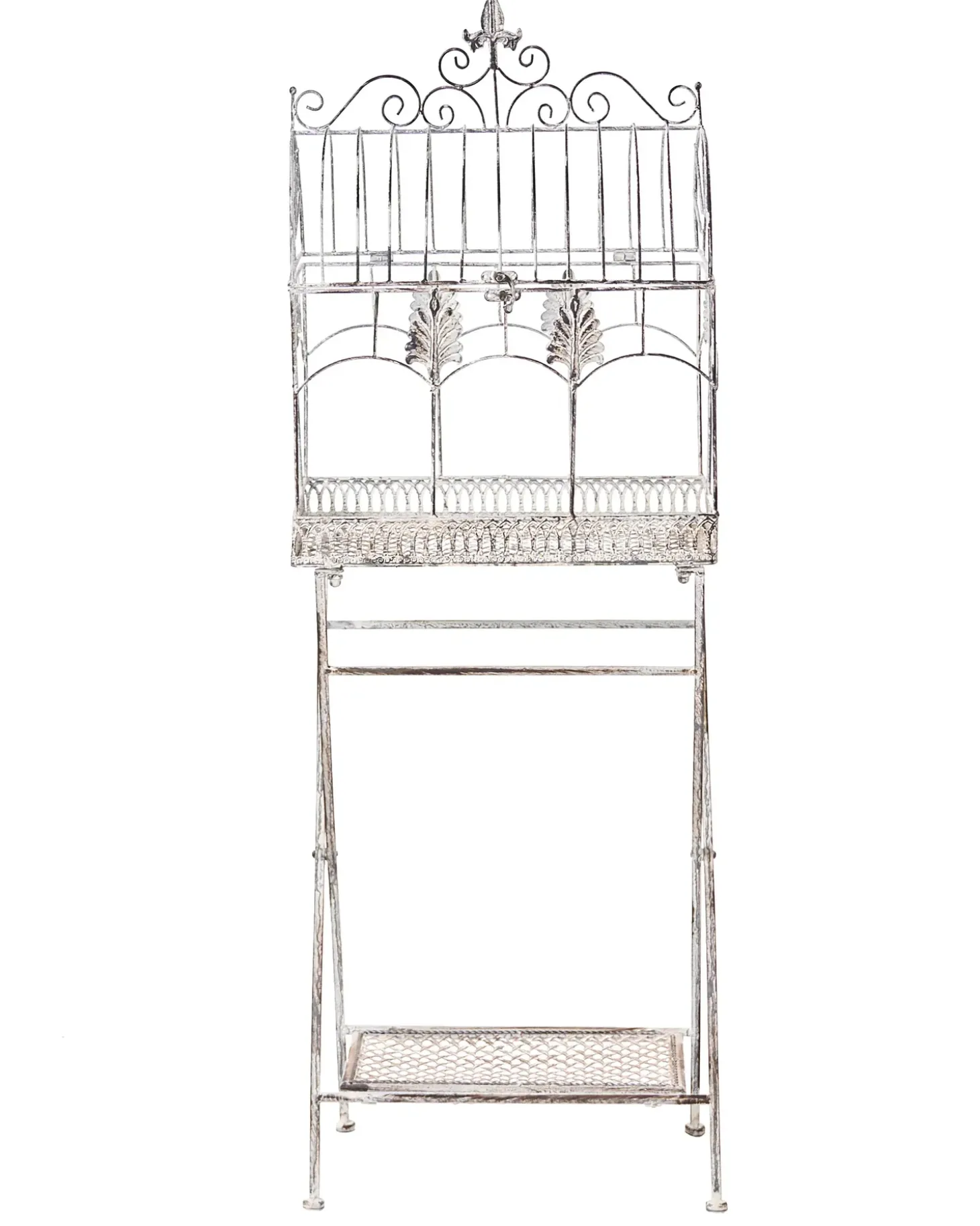 Sæt med 2 reoler SICILY Metal 122/90 cm 43/37 cm Grå