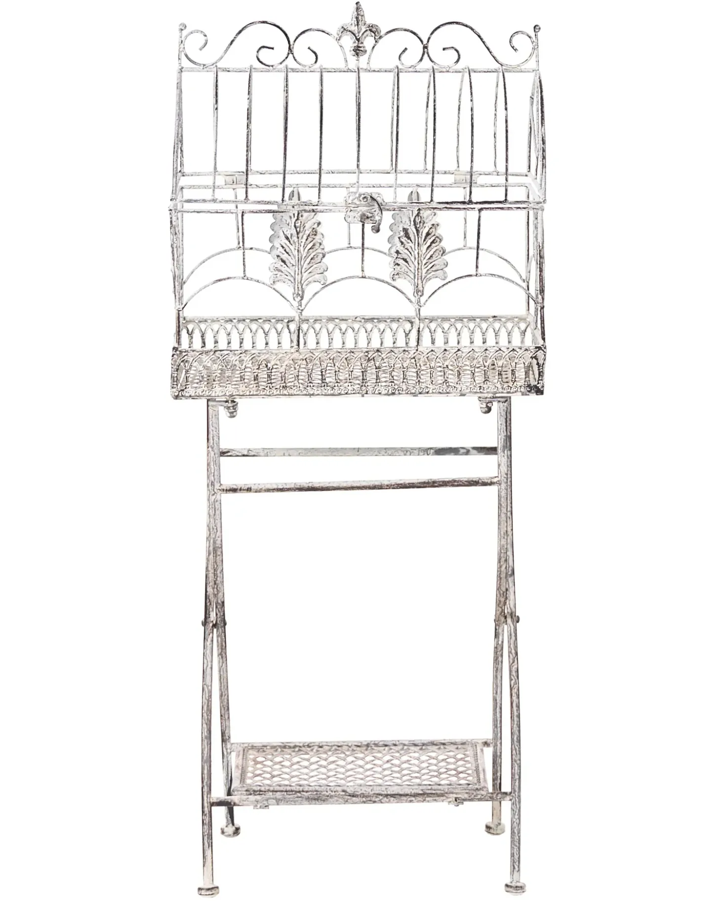 Sæt med 2 reoler SICILY Metal 122/90 cm 43/37 cm Grå