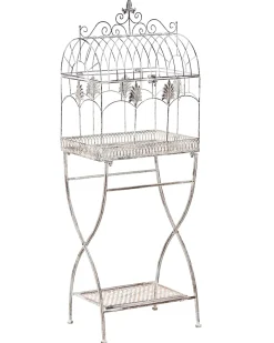 Sæt med 2 reoler SICILY Metal 122/90 cm 43/37 cm Grå