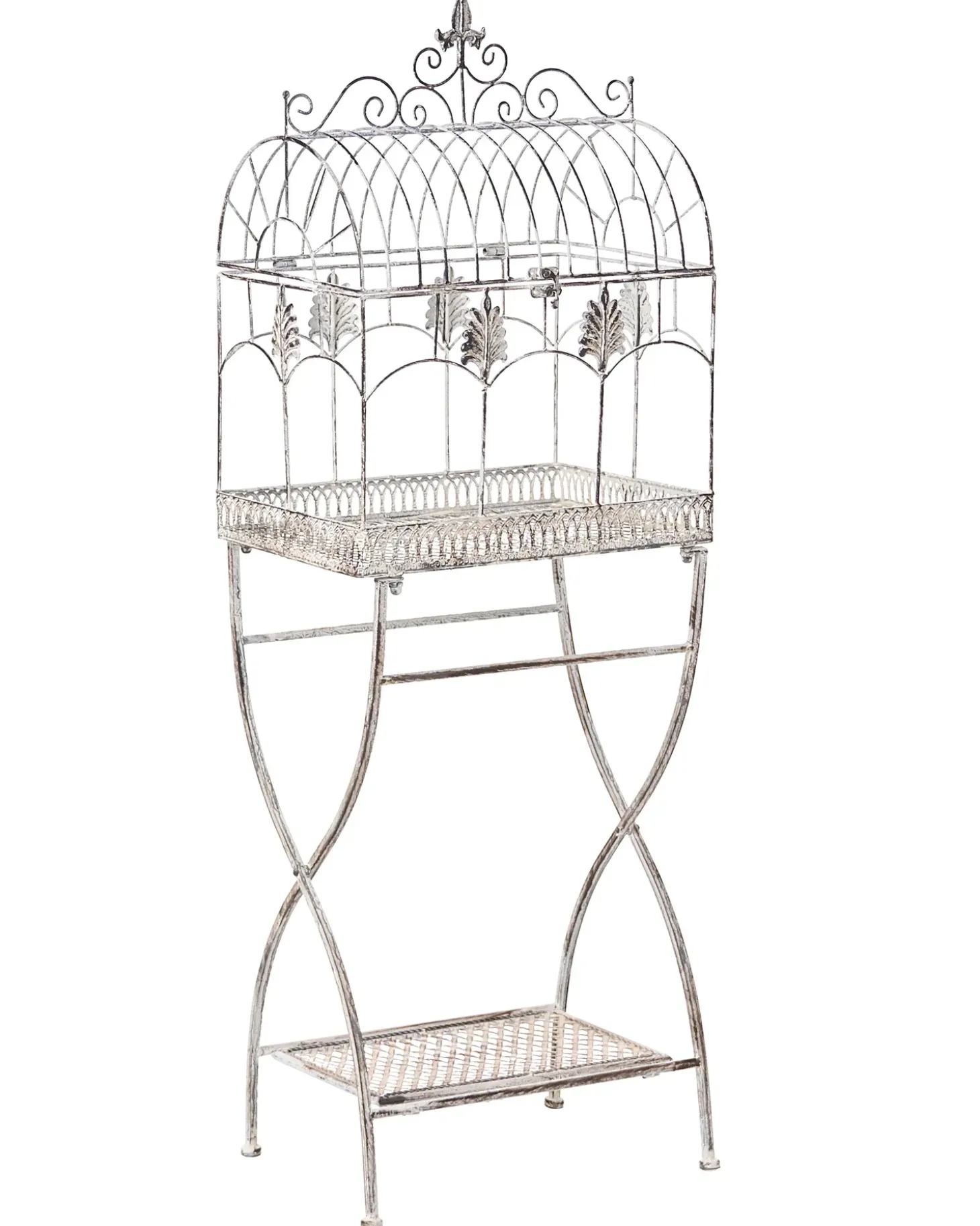 Sæt med 2 reoler SICILY Metal 122/90 cm 43/37 cm Grå