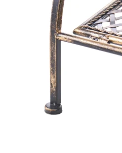 Sæt med 2 reoler SICILY Metal 122/90 cm 43/37 cm Sort