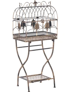 Sæt med 2 reoler SICILY Metal 122/90 cm 43/37 cm Sort