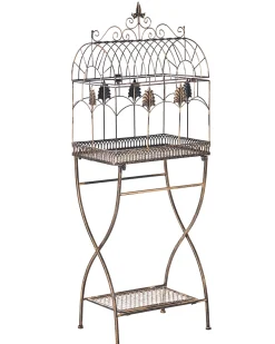 Sæt med 2 reoler SICILY Metal 122/90 cm 43/37 cm Sort