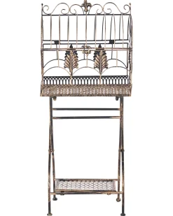 Sæt med 2 reoler SICILY Metal 122/90 cm 43/37 cm Sort