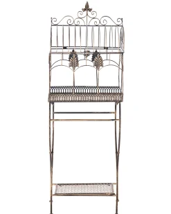 Sæt med 2 reoler SICILY Metal 122/90 cm 43/37 cm Sort