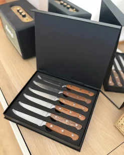 Sæt med 6 steakknive NAGANO Brun