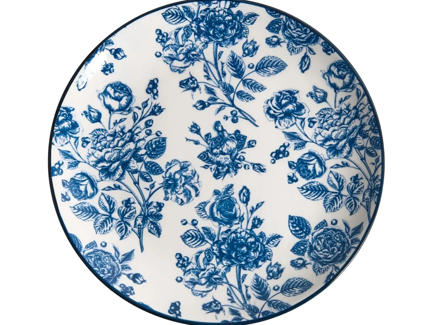 Sæt med 24 stykker service BASIL Porcelæn Blå