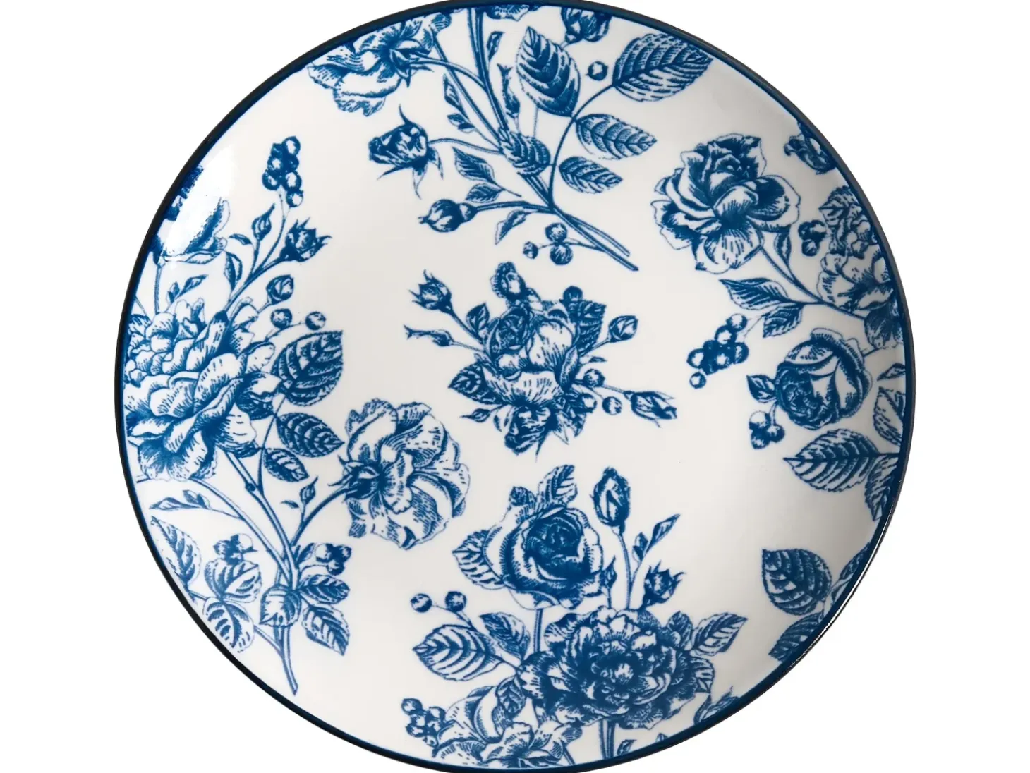 Sæt med 24 stykker service BASIL Porcelæn Blå
