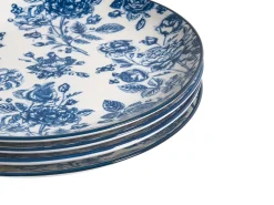 Sæt med 24 stykker service BASIL Porcelæn Blå