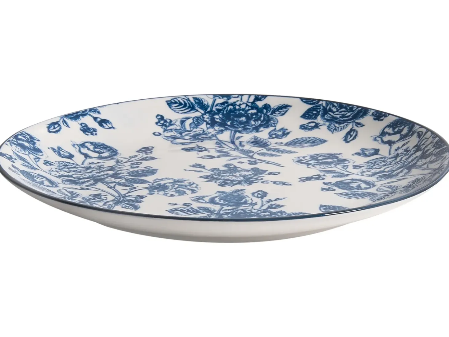 Sæt med 24 stykker service BASIL Porcelæn Blå
