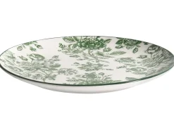 Sæt med 12 stykker service BASIL Porcelæn Grøn