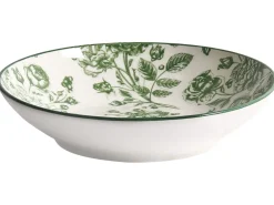 Sæt med 12 stykker service BASIL Porcelæn Grøn