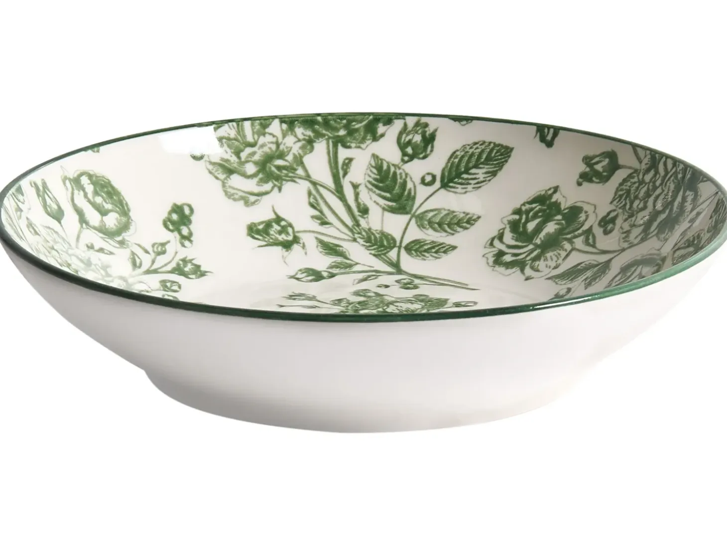 Sæt med 12 stykker service BASIL Porcelæn Grøn