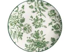 Sæt med 12 stykker service BASIL Porcelæn Grøn