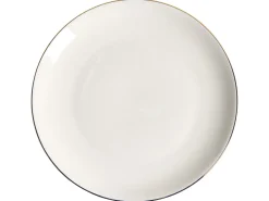 Sæt med 24 stykker service CUMIN Porcelæn Off-White/ Guld