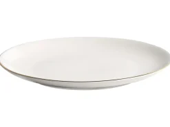 Sæt med 24 stykker service CUMIN Porcelæn Off-White/ Guld