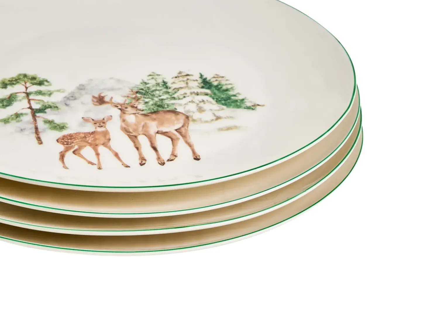 Sæt med 12 stykker service CHILI Porcelæn Hvid