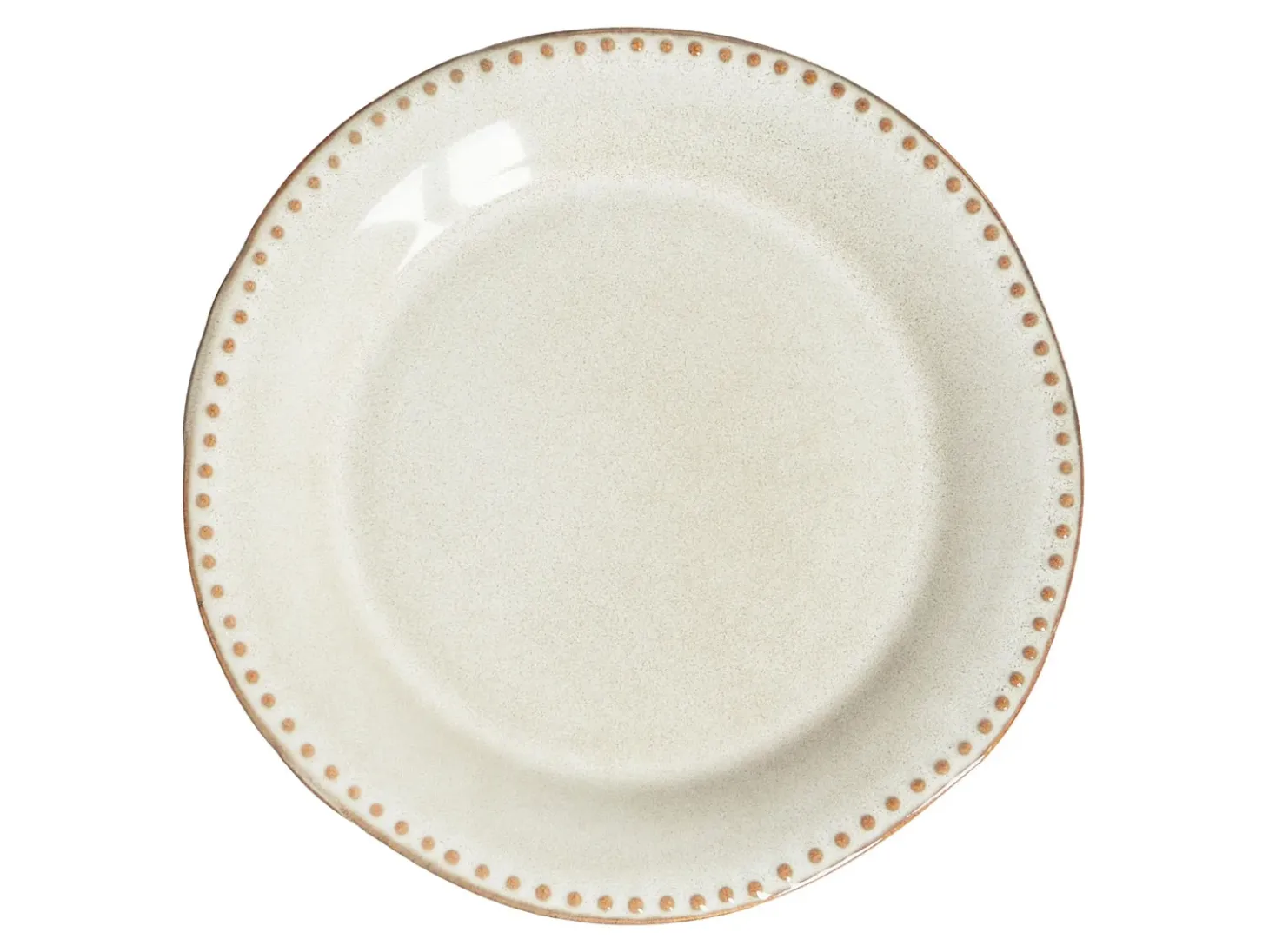 Sæt med 12 stykker service CHERVIL Stentøj Lys Beige