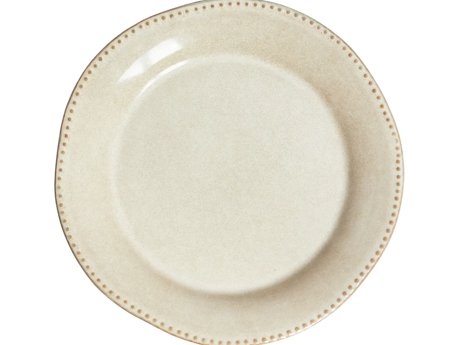 Sæt med 12 stykker service CHERVIL Stentøj Lys Beige
