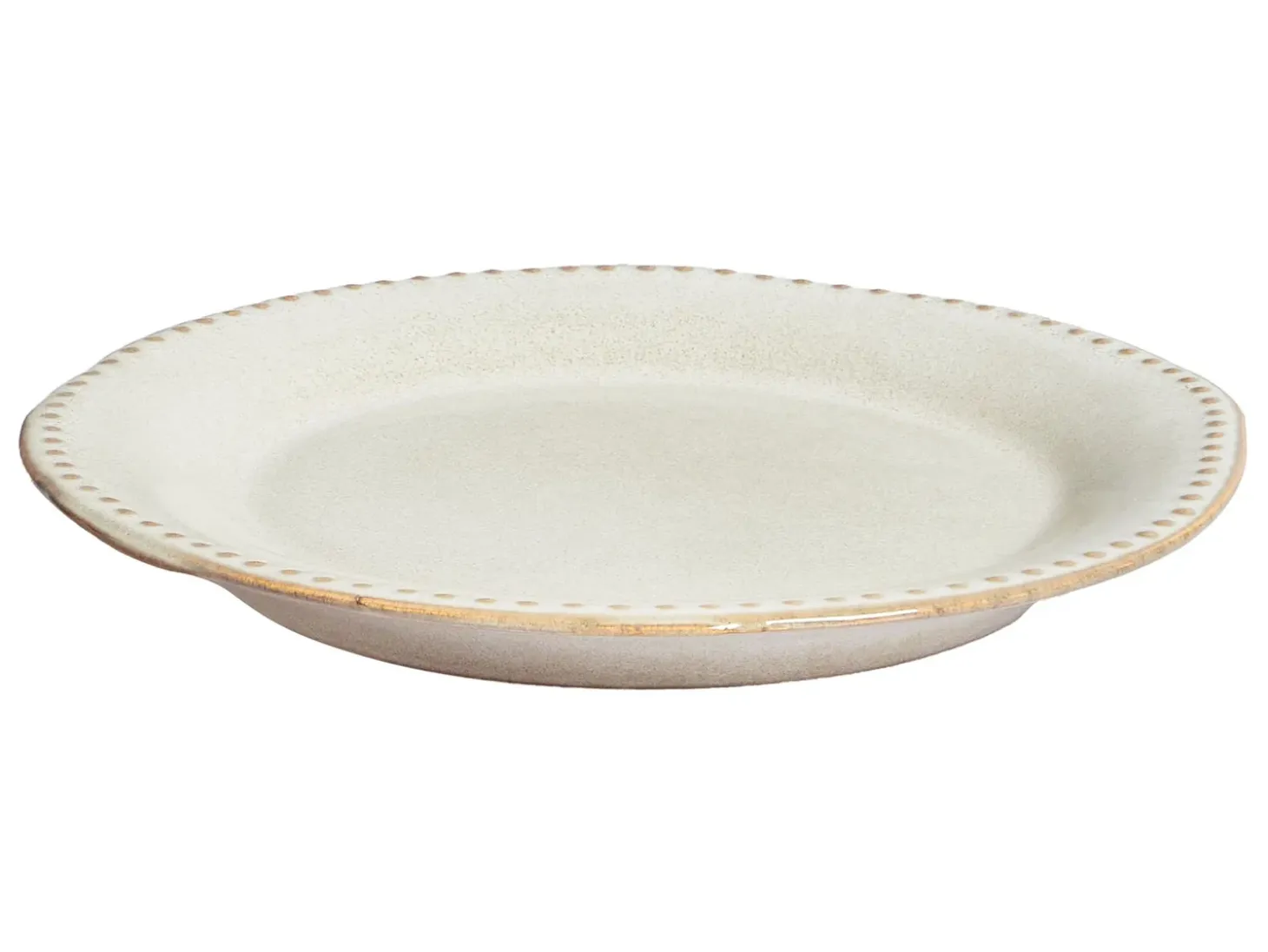 Sæt med 12 stykker service CHERVIL Stentøj Lys Beige
