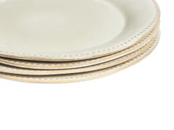 Sæt med 12 stykker service CHERVIL Stentøj Lys Beige