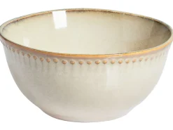 Sæt med 12 stykker service CHERVIL Stentøj Lys Beige
