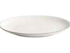 Sæt med 12 stykker service CUMIN Porcelæn Off-White/ Guld
