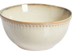 Sæt med 24 stykker service CHERVIL Stentøj Lys Beige