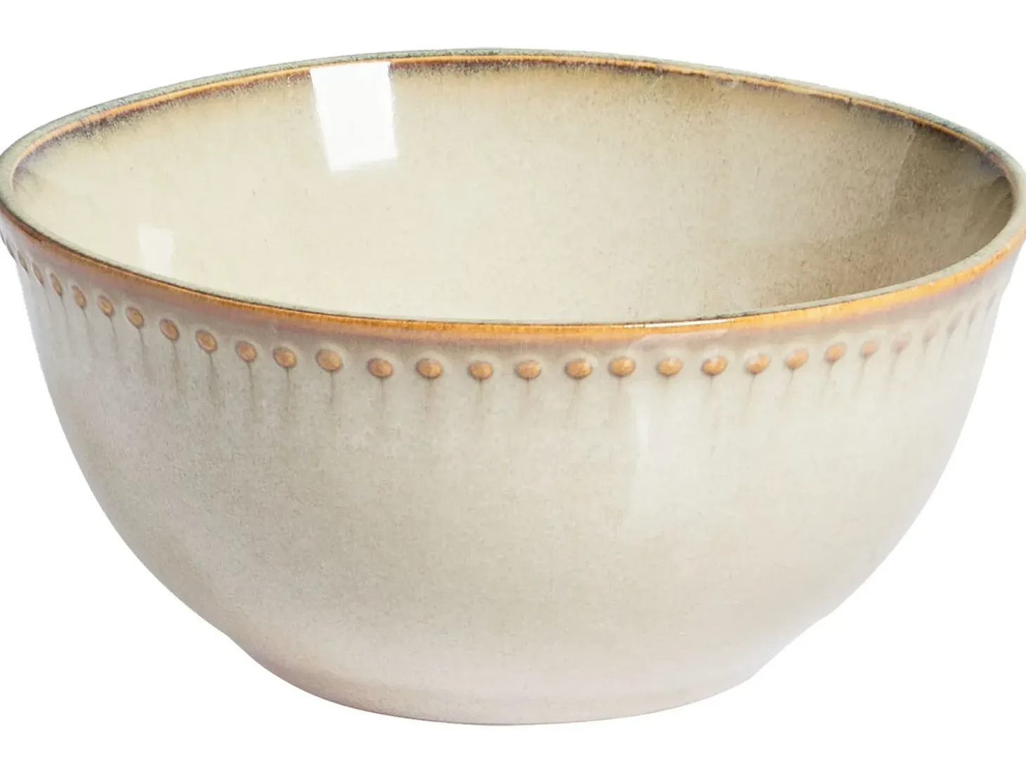 Sæt med 24 stykker service CHERVIL Stentøj Lys Beige