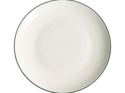 Sæt med 24 stykker service CUMIN Porcelæn Off-white/ Grøn