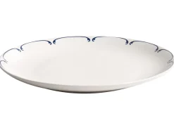 Sæt med 12 stykker service CHAROLI Porcelæn Hvid/blå