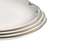 Sæt med 12 stykker service CHAROLI Porcelæn Hvid/blå