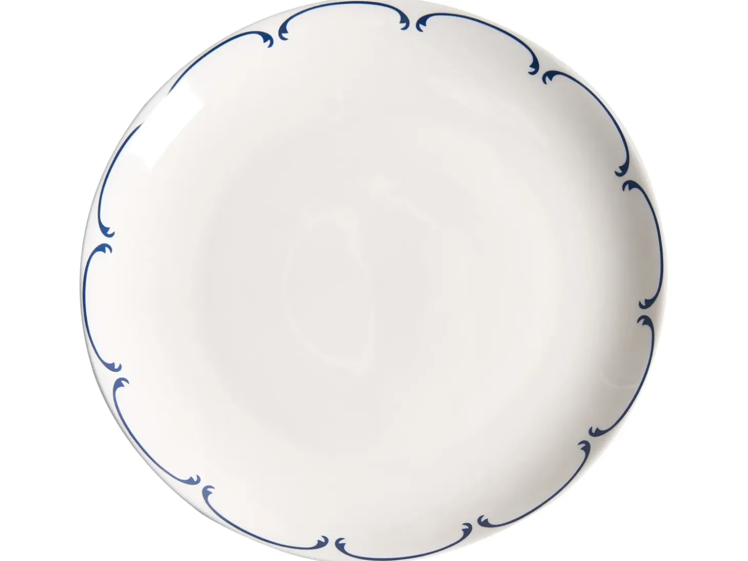 Sæt med 12 stykker service CHAROLI Porcelæn Hvid/blå