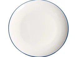 Sæt med 12 stykker service CUMIN Porcelæn Off-White/ Blå