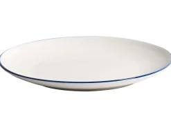 Sæt med 12 stykker service CUMIN Porcelæn Off-White/ Blå