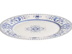 Sæt med 24 stykker service GALANGAL Porcelæn Hvid/blå