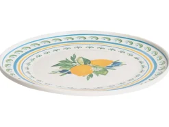 Sæt med 12 stykker service TARRAGON Porcelæn Hvid/ Grøn